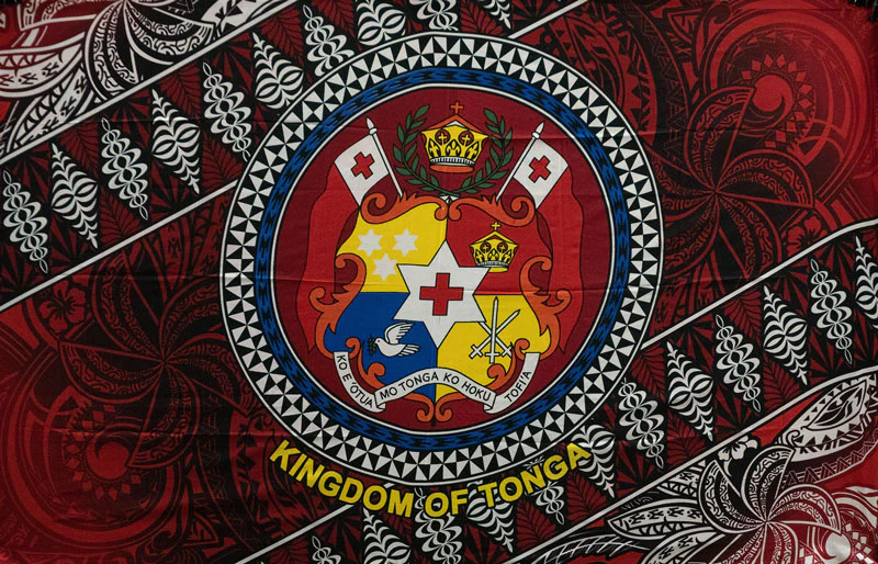 Kingdom of Tonga Seal Tribal Polyester Sarong | Islands Fabric - Image 3